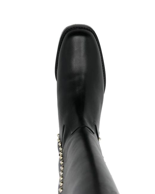 Stuart Weitzman Black Stiefel Mit Perlen
