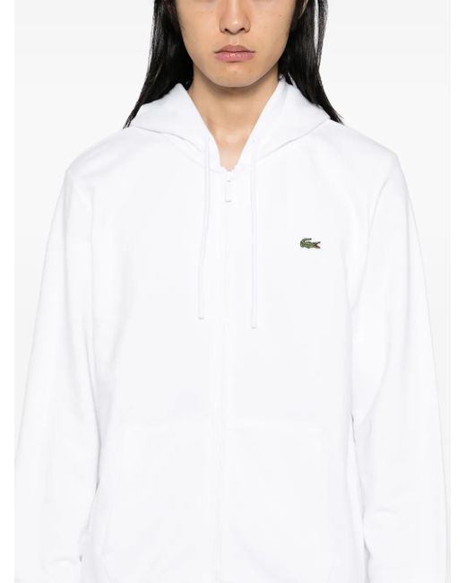 Lacoste Sweater Met Rits in het White voor heren