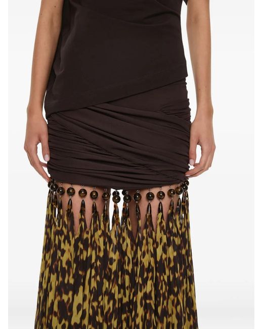 Christopher Esber Metallic Droplet Jersey Maxi Skirt