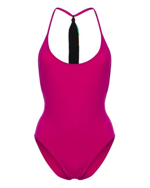Eres Pink Virtuosa Patchwork-strap Swimsuit