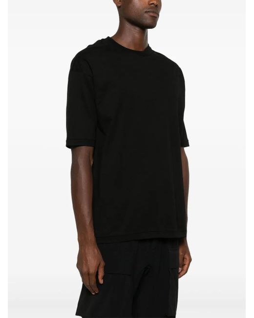 Thom Krom Black Crew-Neck Jersey Cotton T-Shirt for men