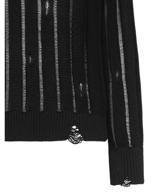 Pull À Effet Usé Laneus en coloris Black