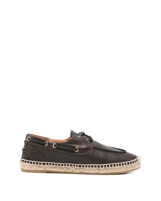 Bally White Leather Braided-Sole Espadrilles