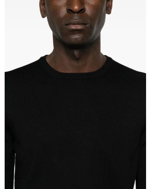 Tagliatore Black Marley Crew-Neck Long-Sleeve Sweater for men