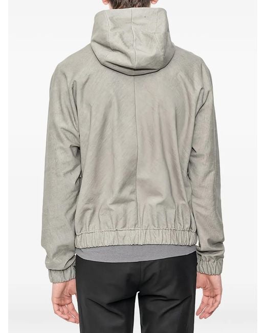 Ma+ Gray Hooded Deep-Pocket Jacket for men