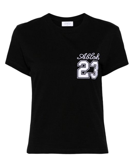 Camiseta con logo estampado Off-White c/o Virgil Abloh de color Black