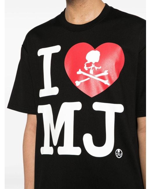 Camiseta con estampado I Love MJ Mastermind Japan de hombre de color Black