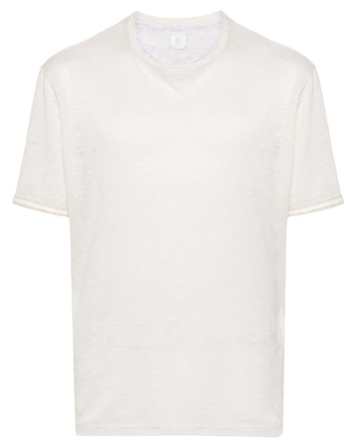 Eleventy White Round Neck T-shirt for men