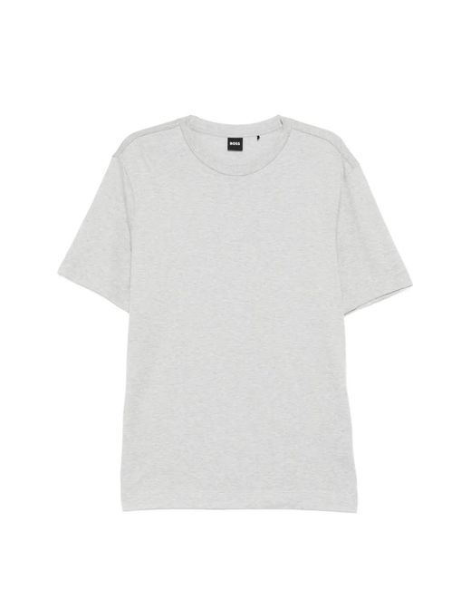 Boss White Crew-Neck Short-Sleeve T-Shirt for men