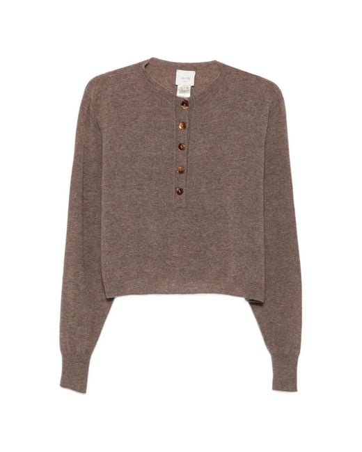 Alysi Brown Cardigan Crop