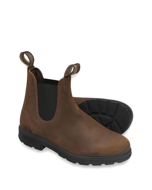 Blundstone Brown Elasticated-Panel Chelsea Boots for men