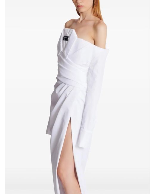 Balmain White Bustier Dress
