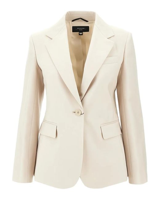 Weekend by Maxmara Natural Notched-Lapel Blazer