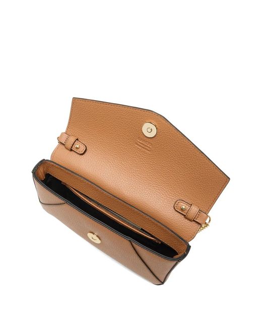 Lancel Brown Envelope De Chain Wallet