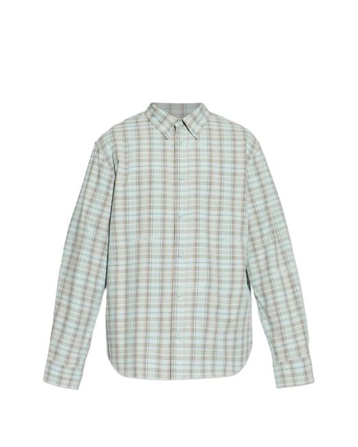 Off-White c/o Virgil Abloh Blue Marker Checked Shirt for men