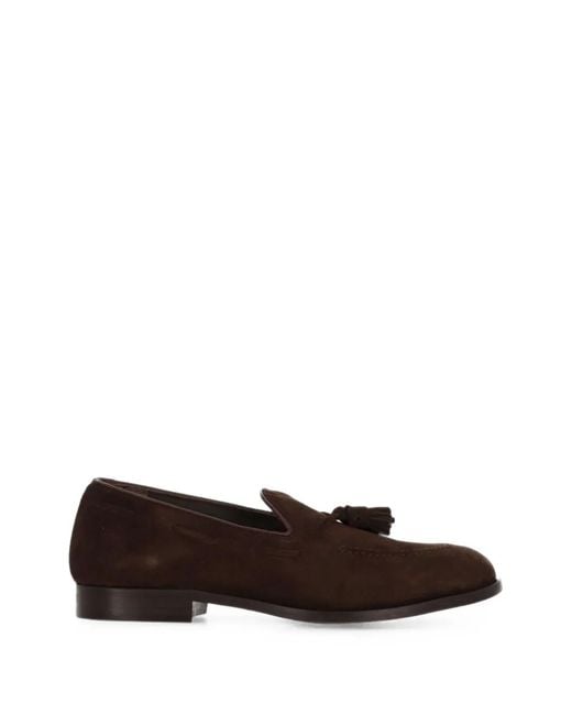 Boemos White Tassel-Detail Suede Loafers for men
