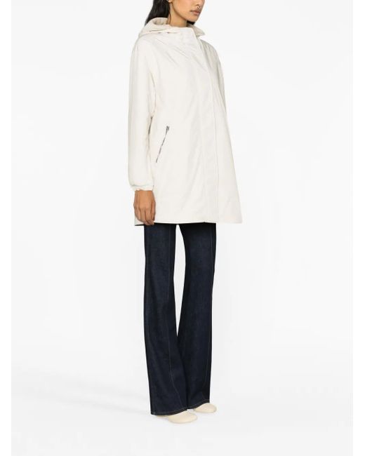 Abrigo Reversible Con Capucha Woolrich de color White