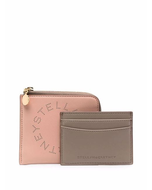Stella McCartney Pink Stella Logo Compact Wallet