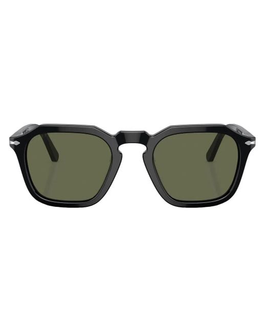 Persol Green Tinted-Lenses Square-Frame Sunglasses