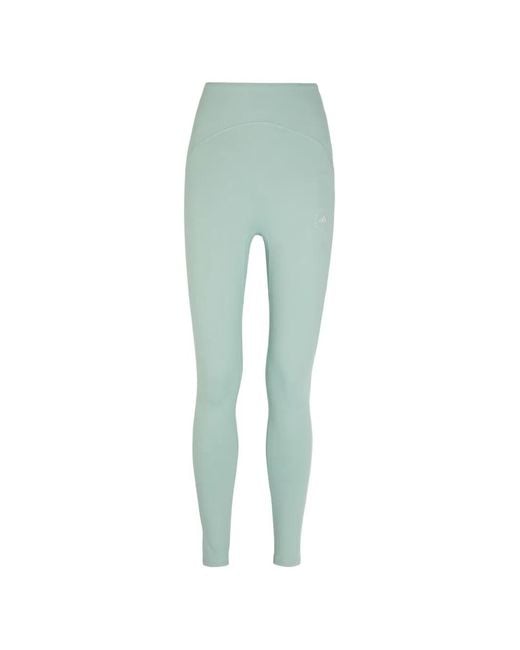 Adidas By Stella McCartney Green Logo-Print Leggings