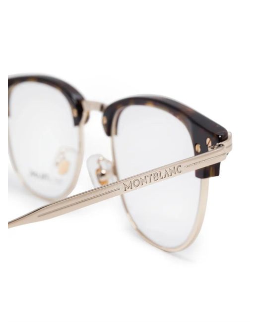 Montblanc Metallic Rectangle-Frame Glasses for men