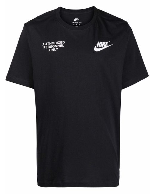 Nike Cotton Authorised Personnel Logo T-shirt in Black for Men - Lyst