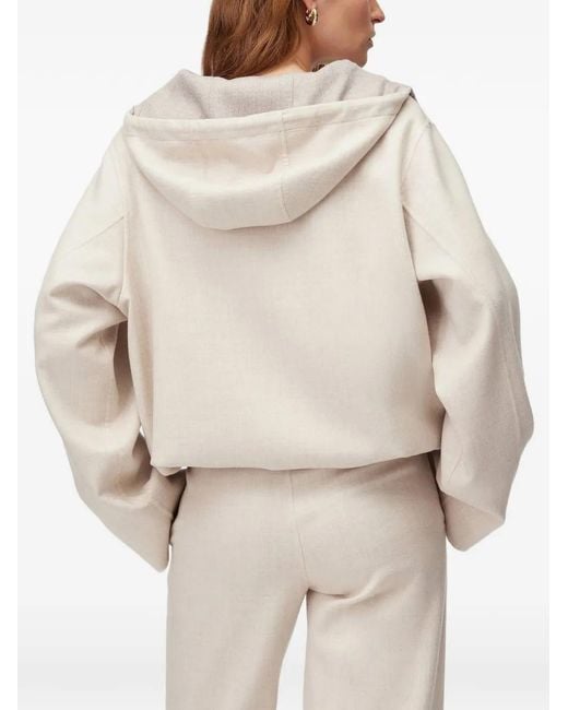 RETORI White Drawstring-Hem Wool Anorak