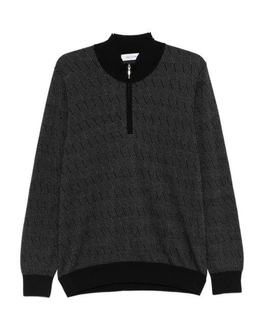 Sudadera con media cremallera Gran Sasso de hombre de color Black