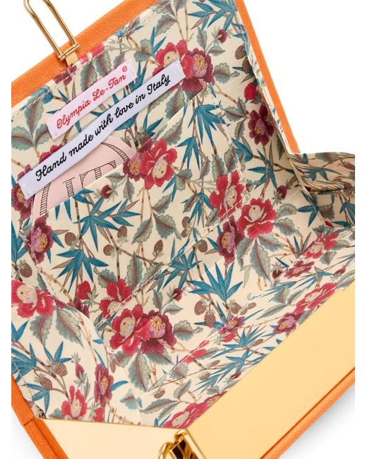 Olympia Le-Tan Orange Appliqué Clutch Bag