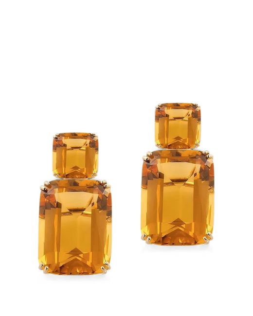 Goshwara Metallic G-One Citrine Earrings