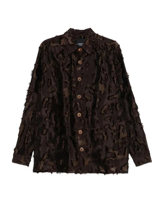 Camicia Con Frange di LABRUM LONDON in Black da Uomo