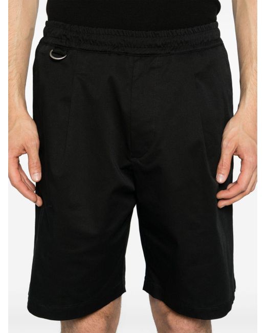 Low Brand Black Elasticated-waist Chino Shorts for men