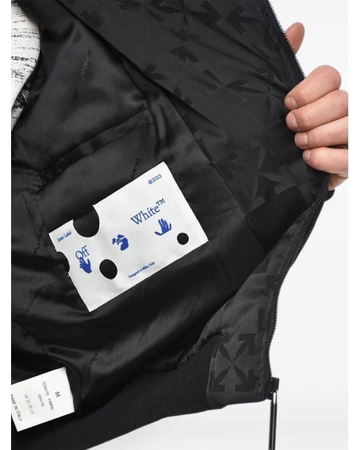 Off-White c/o Virgil Abloh Black Arrows-Jacquard Bomber Jacket for men