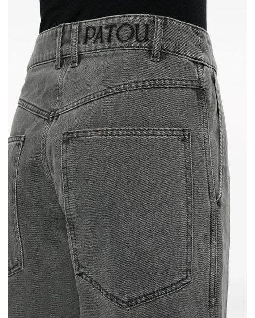 Patou Gray Straight Mid Rise Jeans