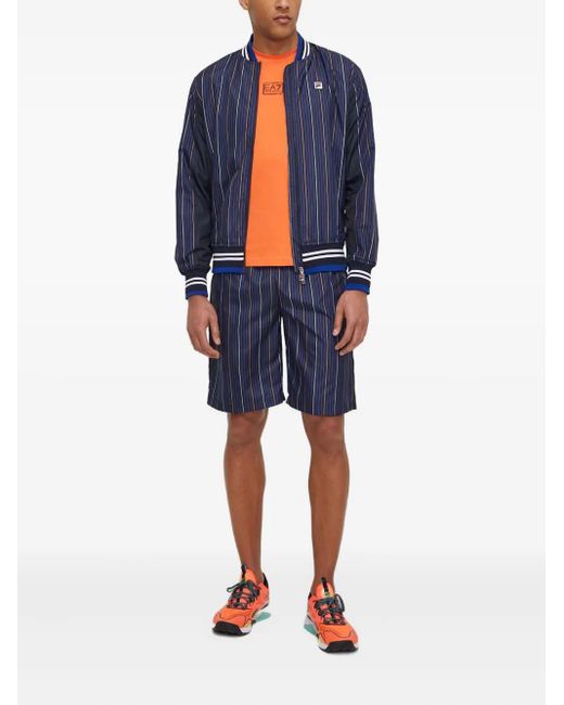 Fila Blue Striped Logo Jacket for men