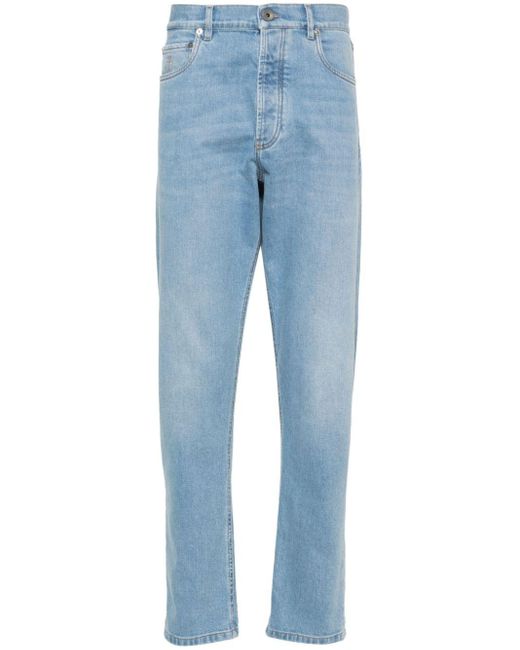 Brunello Cucinelli Jeans mit Logo-Patch in Blue für Herren