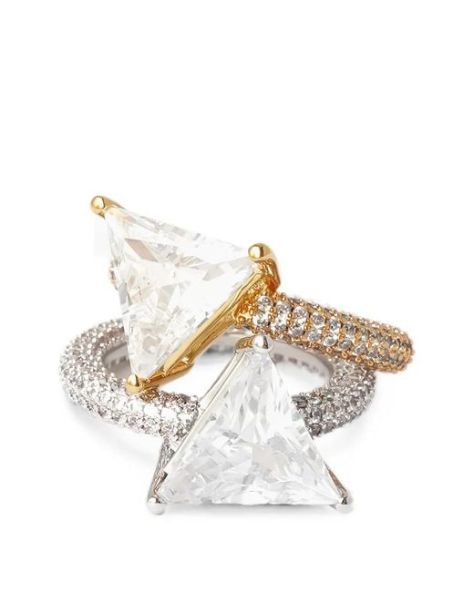 Izabel Display White Mega Triangle Pavé Ring