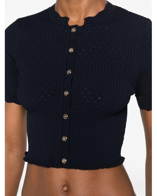 Sandro Cropped Vest in het Blue