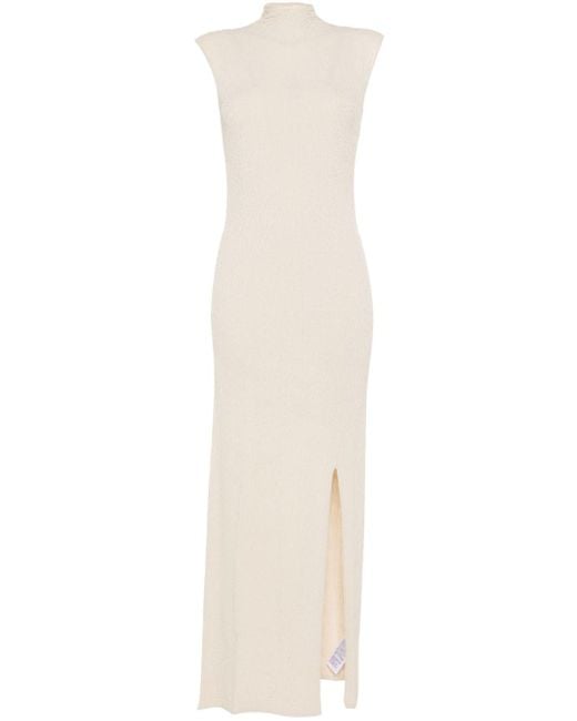 Calvin Klein Maxi-jurk Met Jacquard in het White