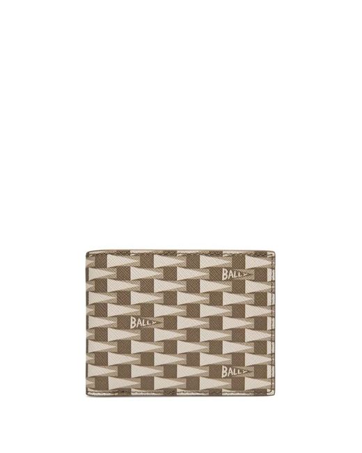 Bally White Pennant Bi-Fold Wallet for men