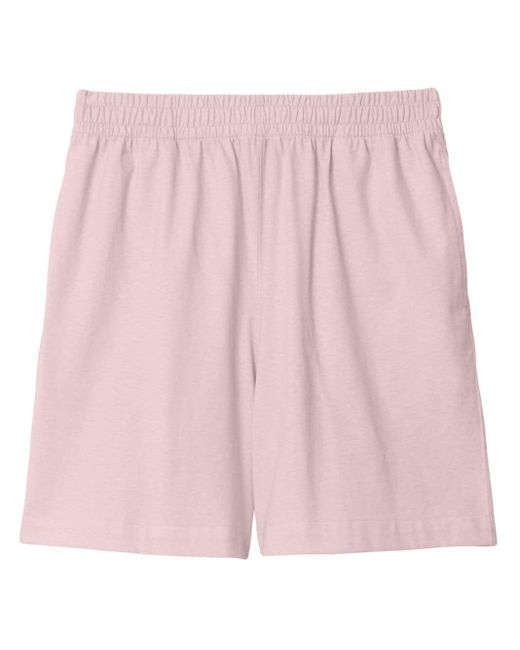 Burberry Katoenen Shorts Met Print in het Pink
