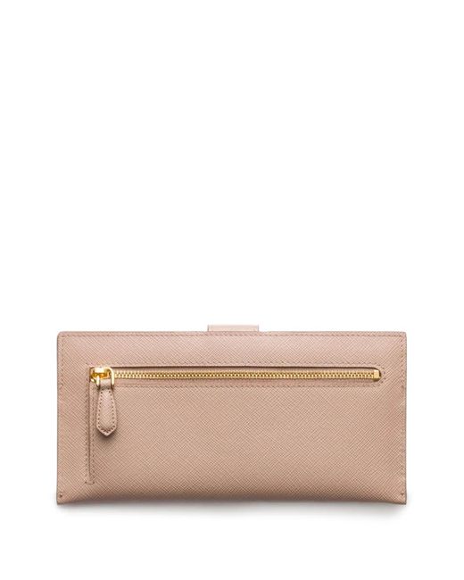 Prada Pink Triangle-Logo Wallet