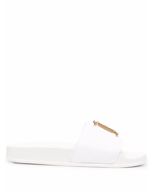 Sandalias con letras del logo DSquared² de color White