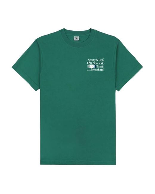 Sporty & Rich Green Tennis-Graphic Tee