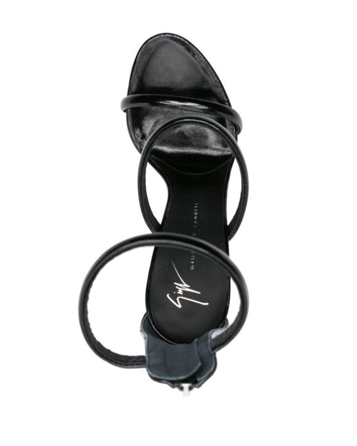Giuseppe Zanotti Black Harmony 120mm Leather Sandals