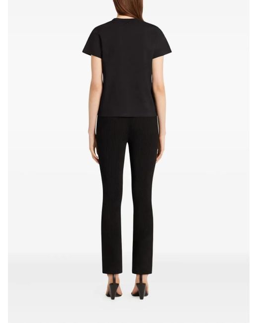 Courreges Black Ribbed Flared Trousers