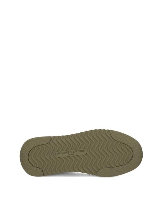 Philippe Model Brown Mesh-Panelled Running Sneakers for men