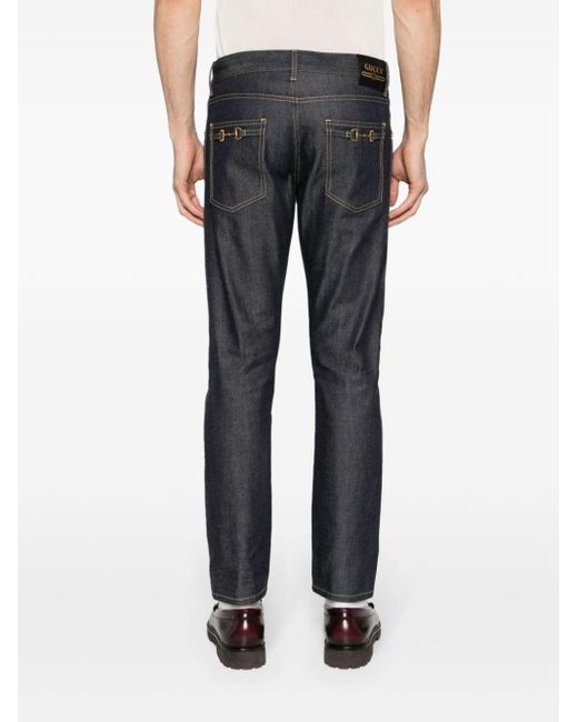 Gucci Blue Low-rise Tailored Jeans for men