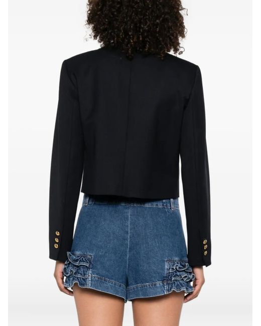 P.A.R.O.S.H. Liliuxy Cropped Jack Met Knoopsluiting in het Black