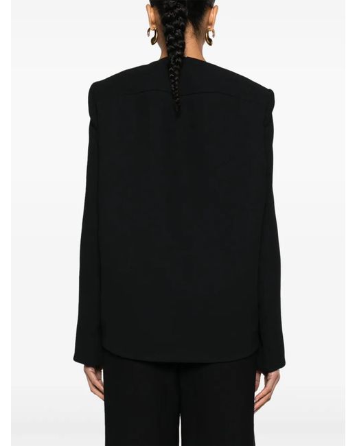 Sportmax Black Tailored Collarless Jacket